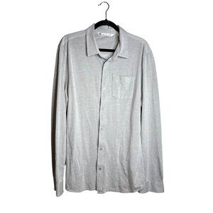 Travis Matthew Button Down Long‎ Sleeve Shirt Mens Size XL Gray Collared